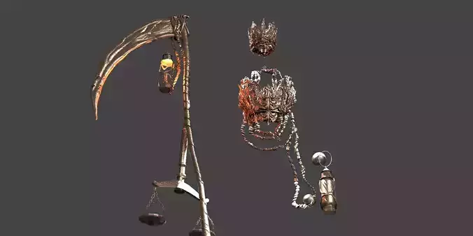 Grim reaper accessories 3D model