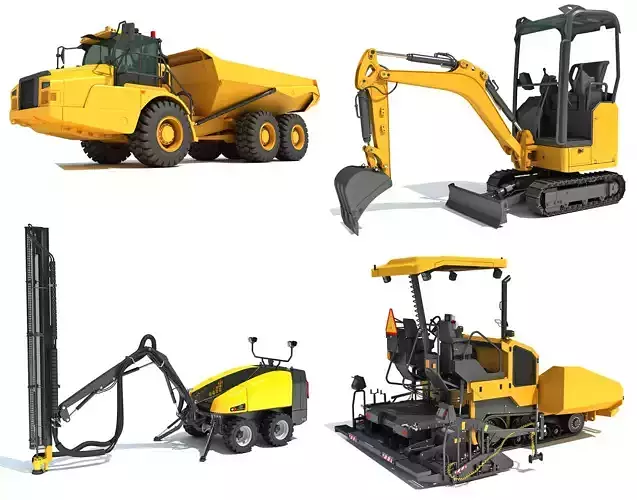 Road Construction Equipment  3D Model Collection
