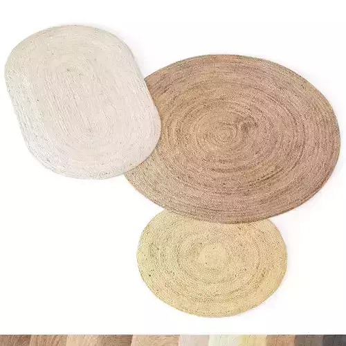 Carpet Jute set 01 3D model
