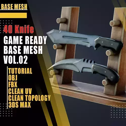 40 Knife Base Mesh Vol 02 Game Ready