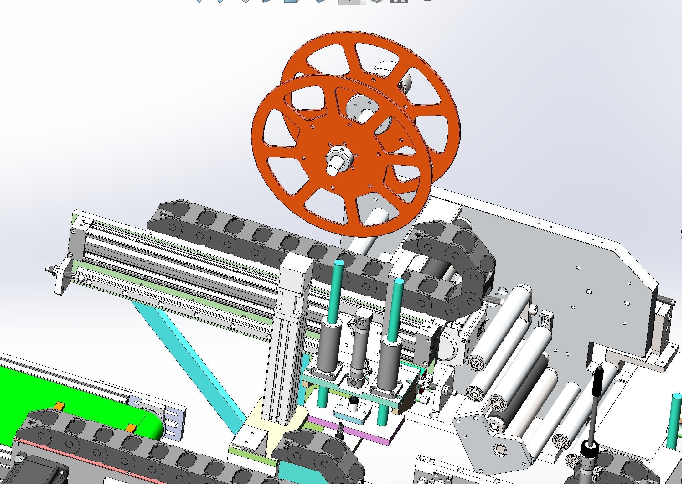 Battery tape fitting machine 3D model_17