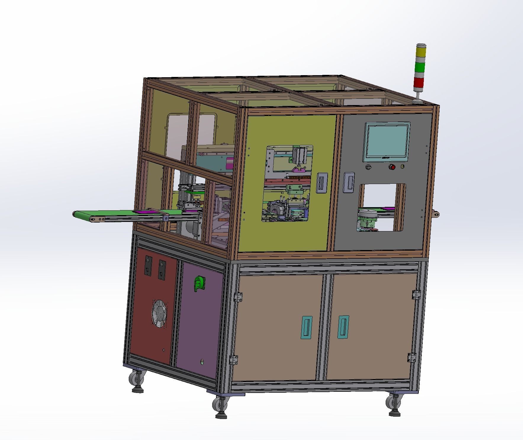 Battery tape fitting machine 3D model_4