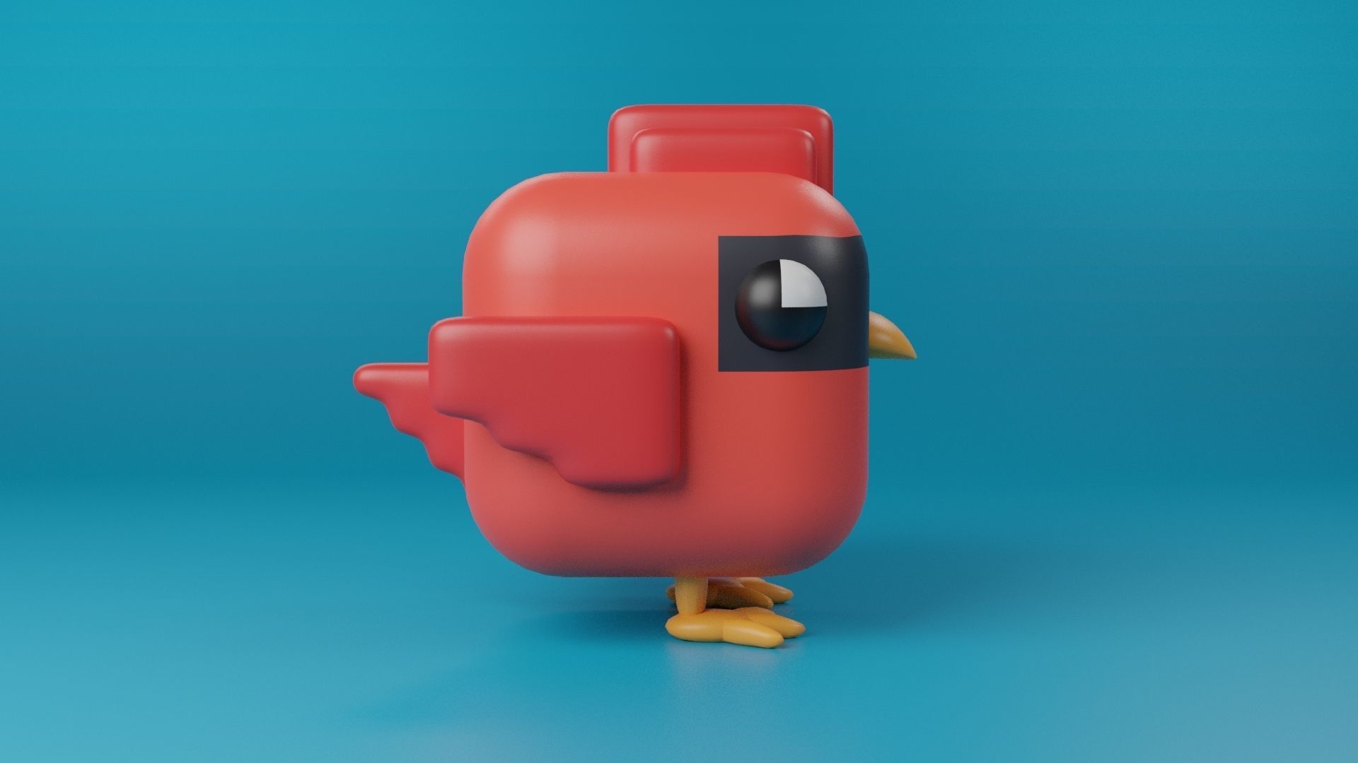 3D Cute cube character Animals pack 3D model_43