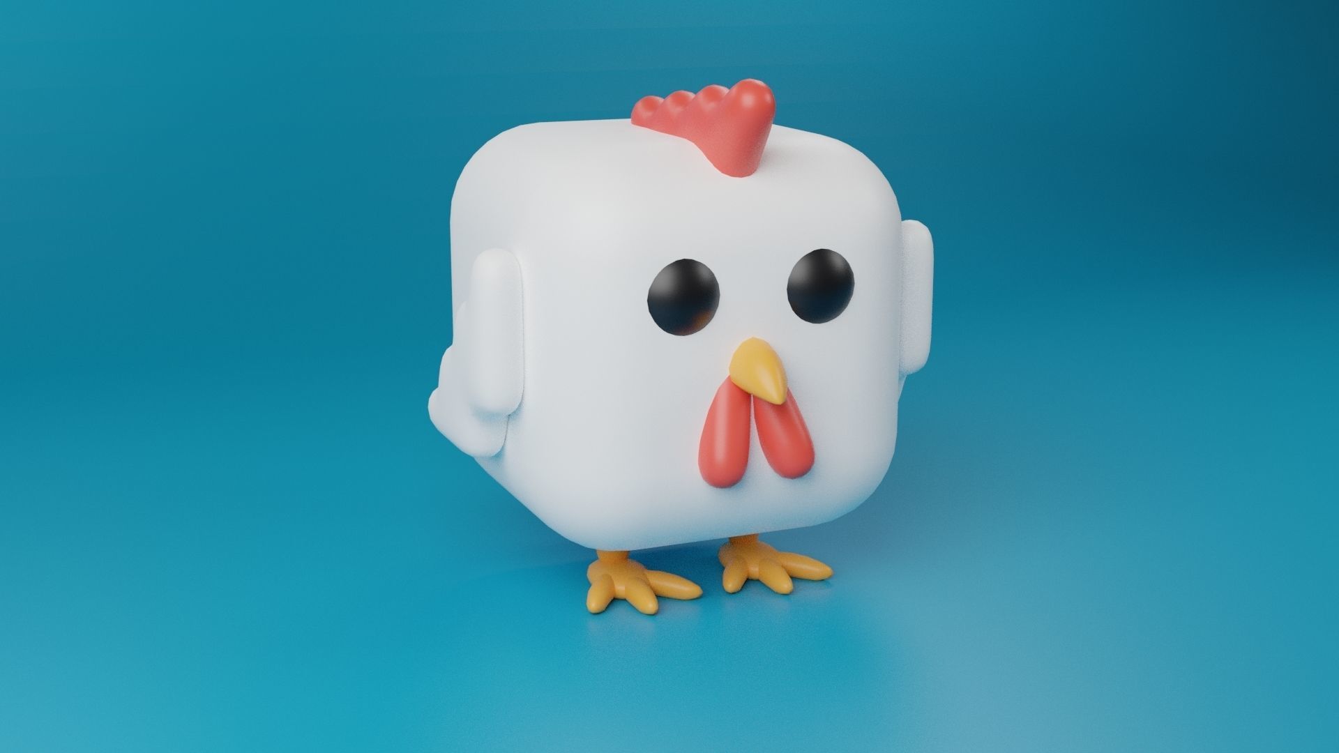 3D Cute cube character Animals pack 3D model_15