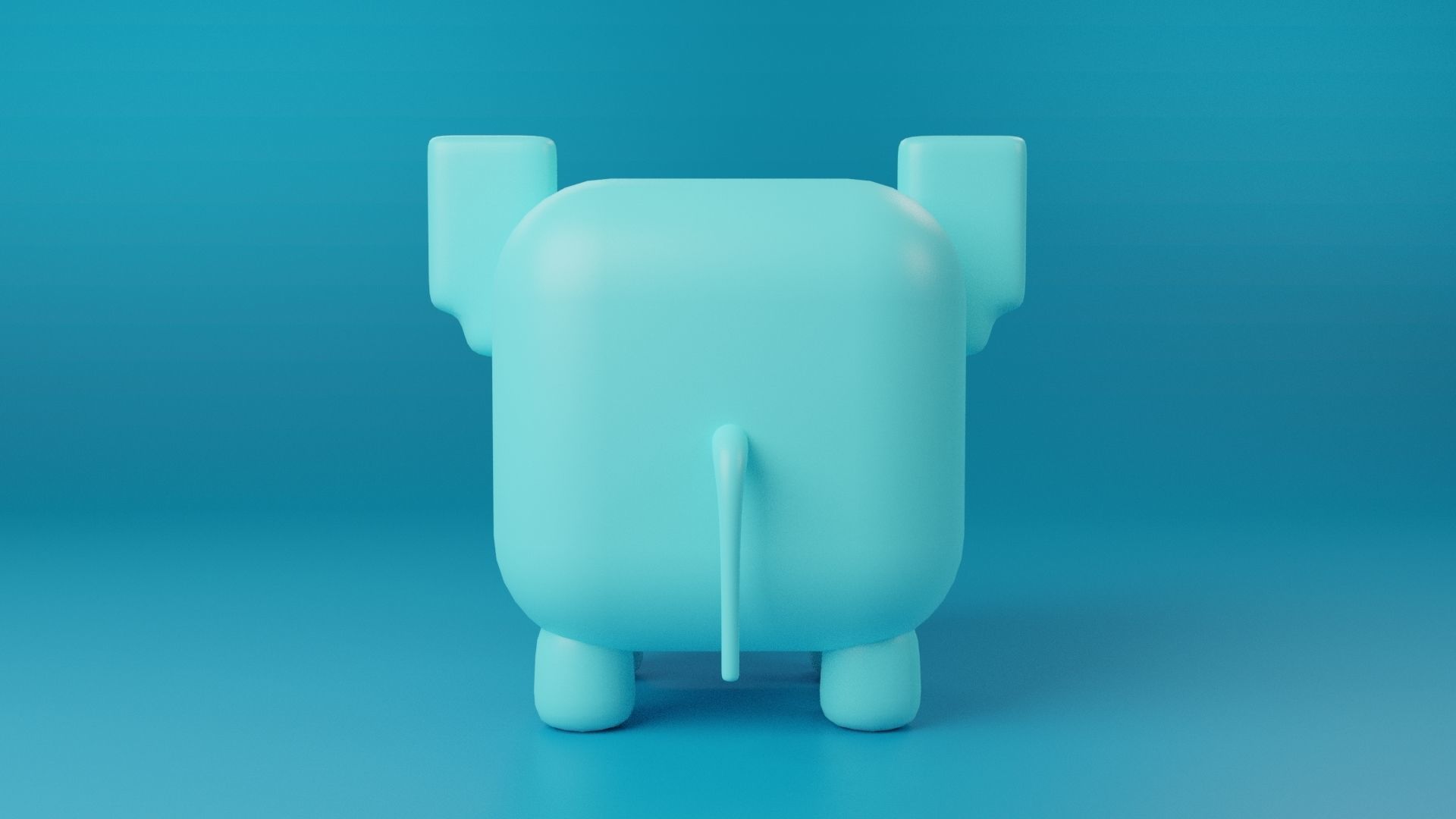 3D Cute cube character Animals pack 3D model_26