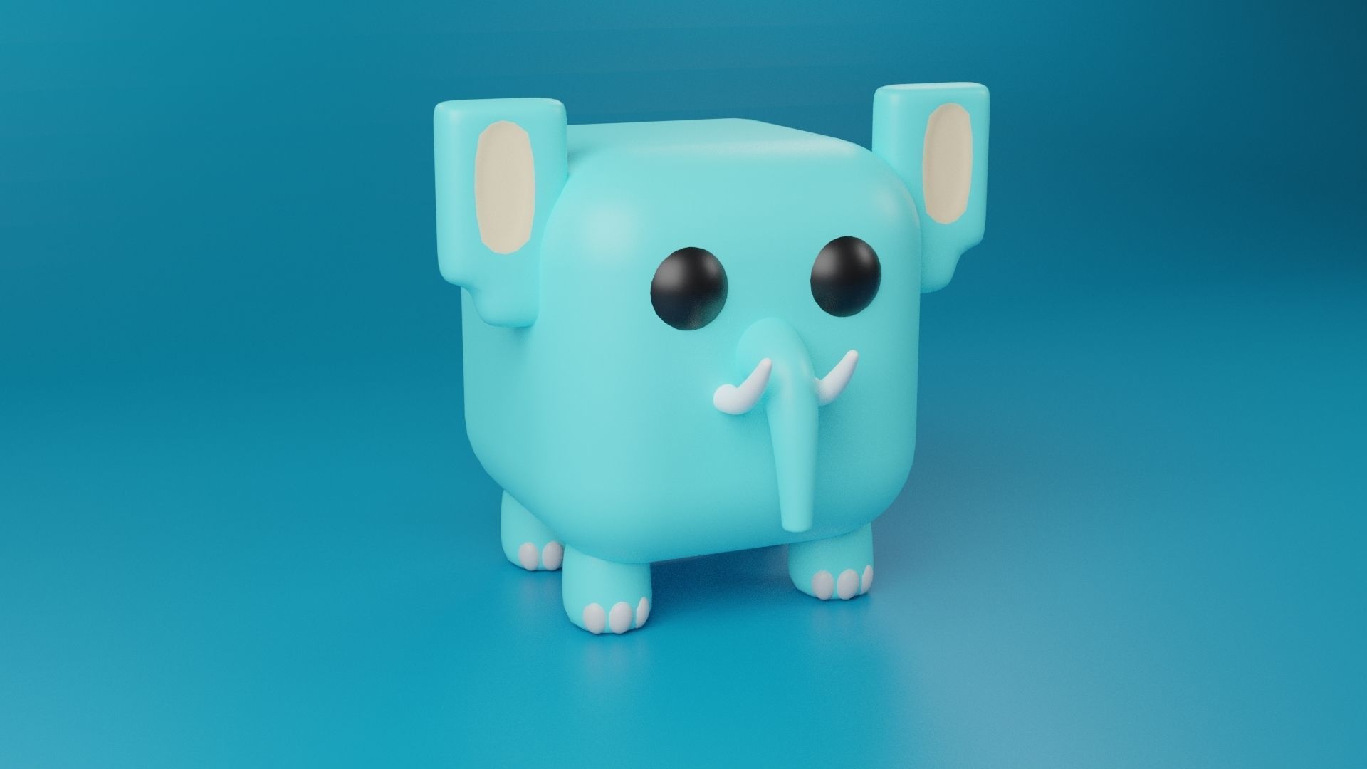 3D Cute cube character Animals pack 3D model_28