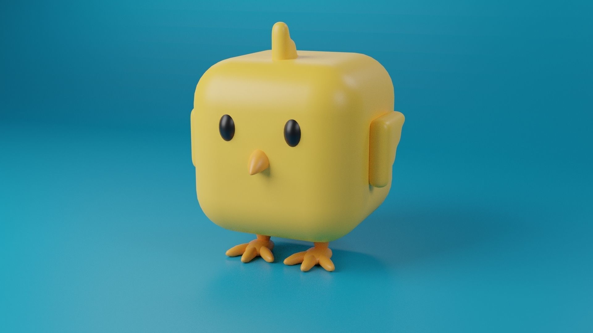 3D Cute cube character Animals pack 3D model_10