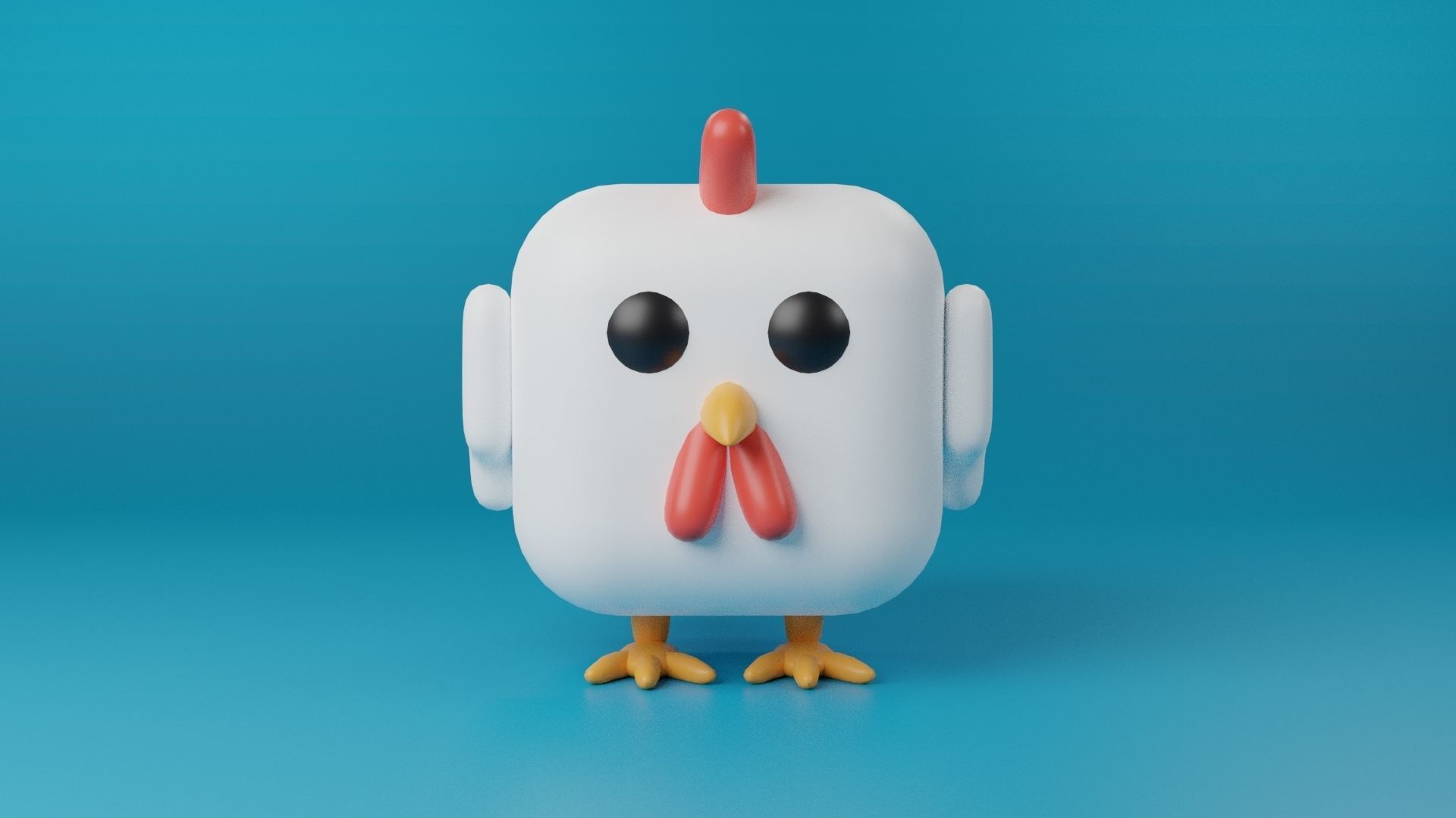 3D Cute cube character Animals pack 3D model_16