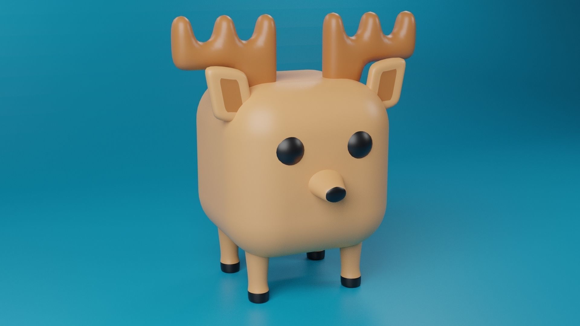 3D Cute cube character Animals pack 3D model_20