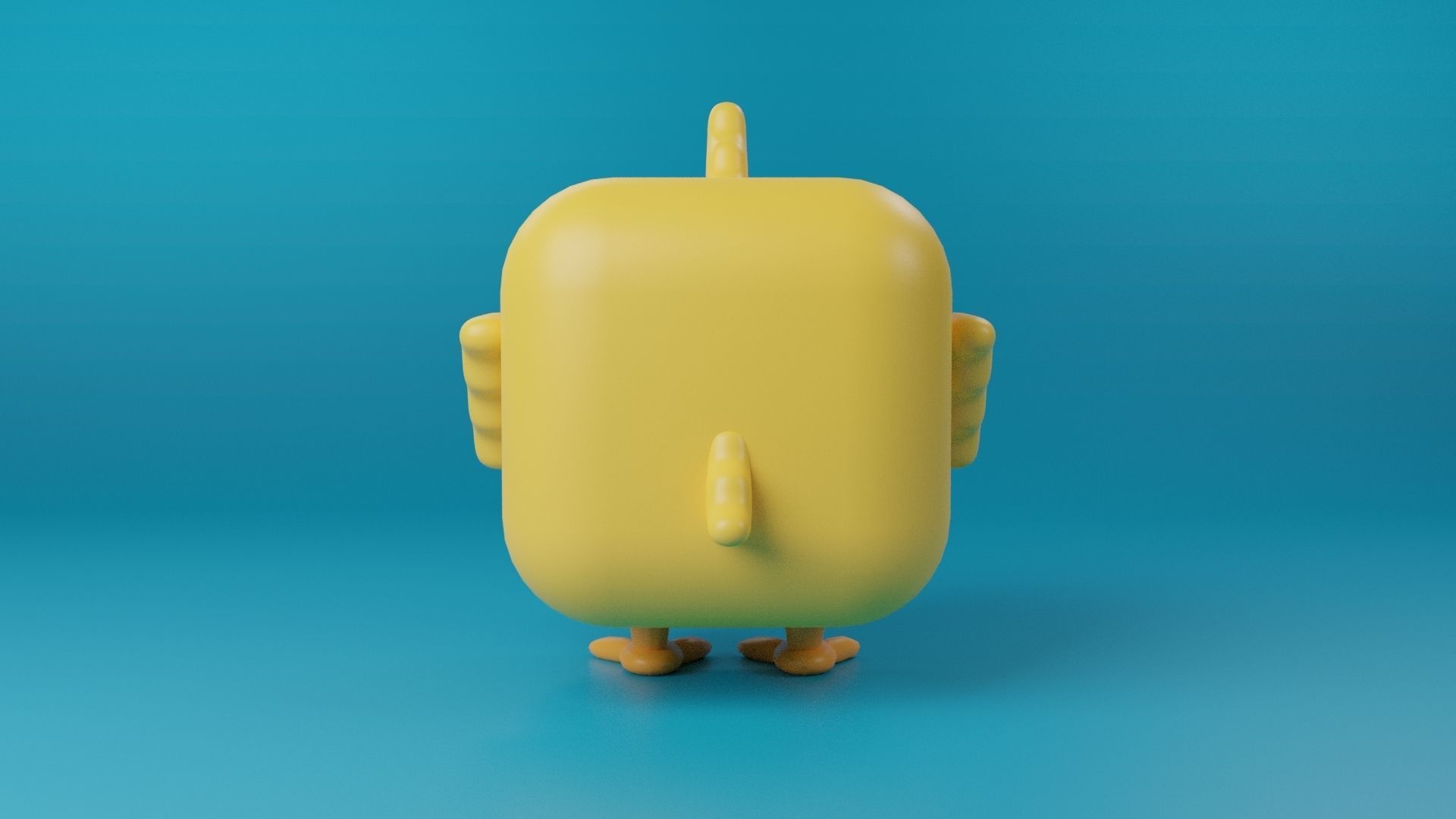 3D Cute cube character Animals pack 3D model_14