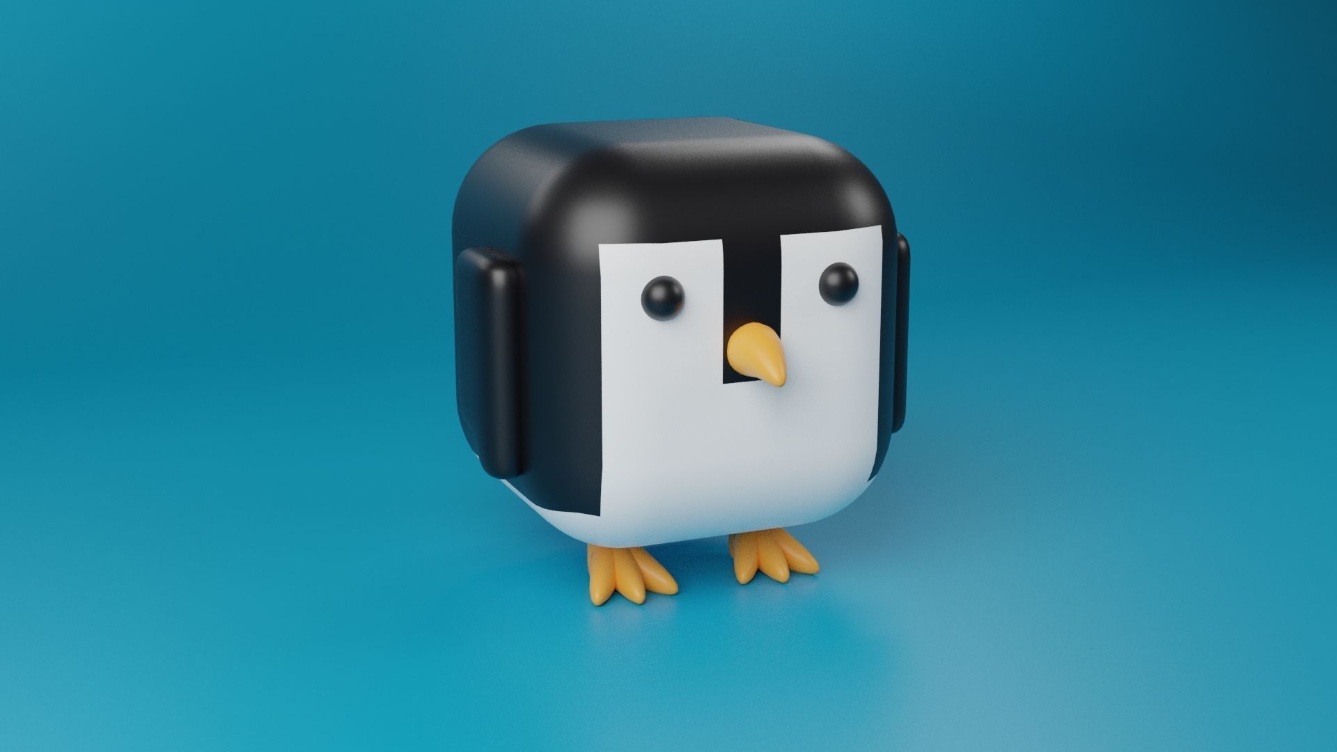 3D Cute cube character Animals pack 3D model_36