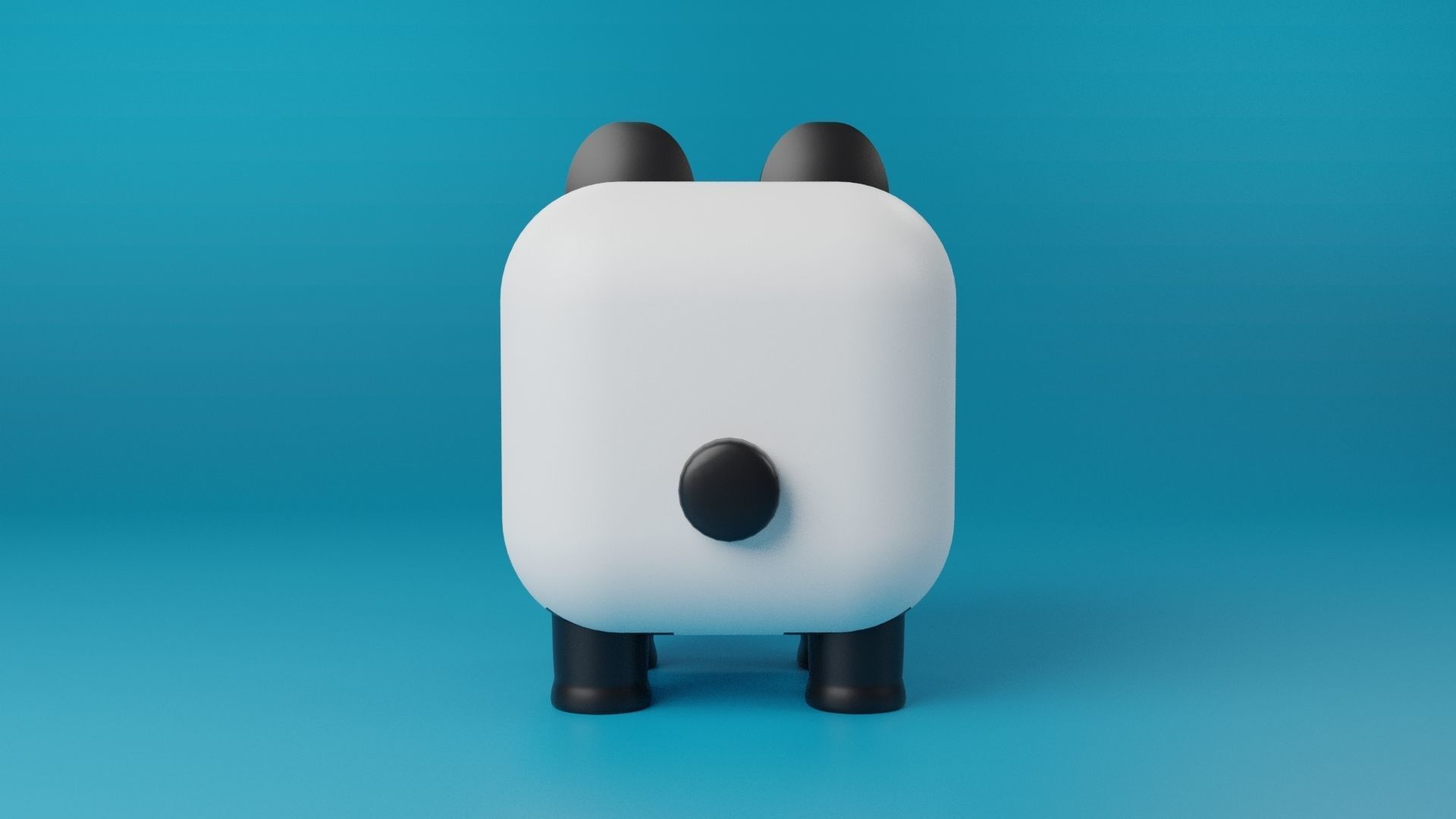 3D Cute cube character Animals pack 3D model_30