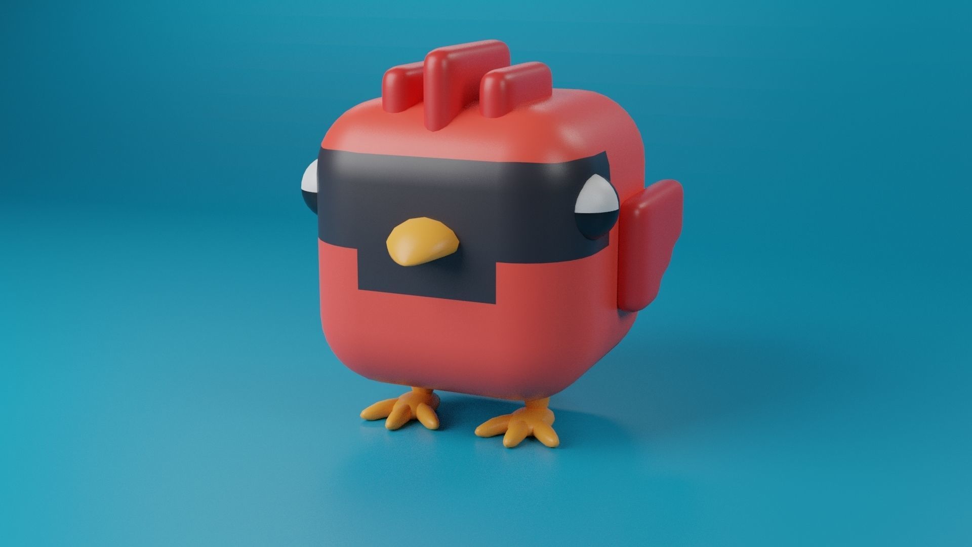 3D Cute cube character Animals pack 3D model_47