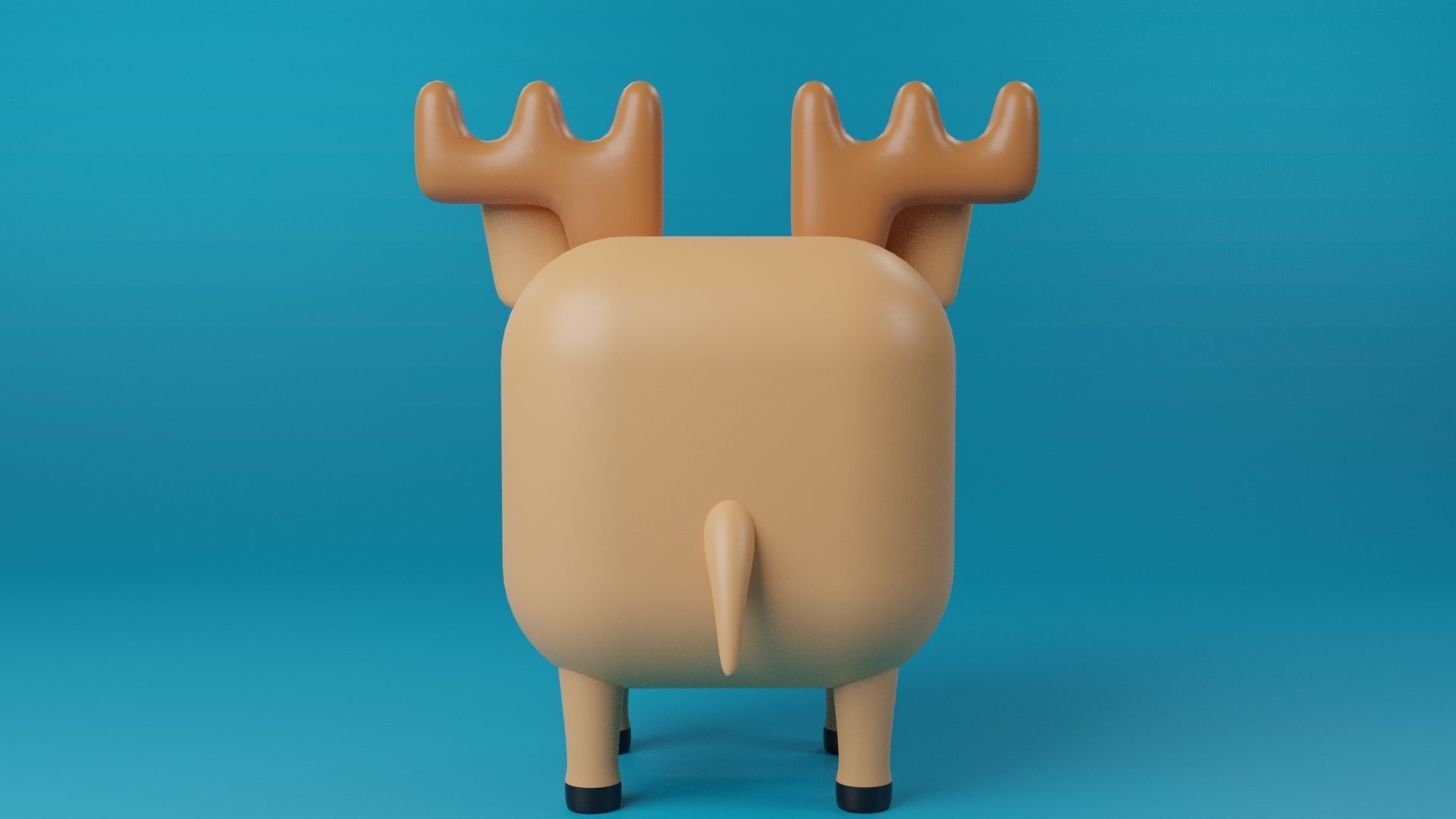 3D Cute cube character Animals pack 3D model_22