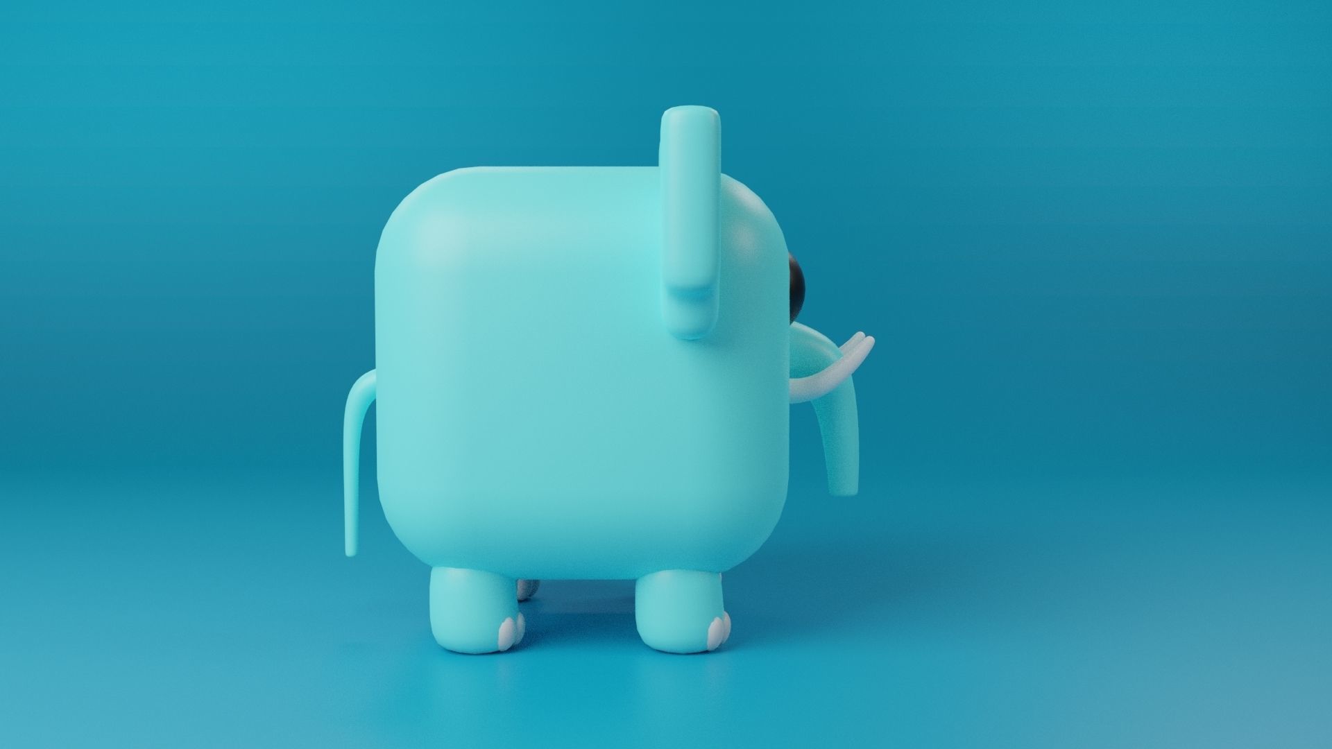 3D Cute cube character Animals pack 3D model_27