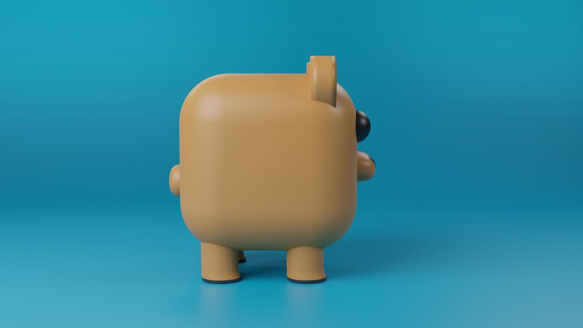 3D Cute cube character Animals pack 3D model_7
