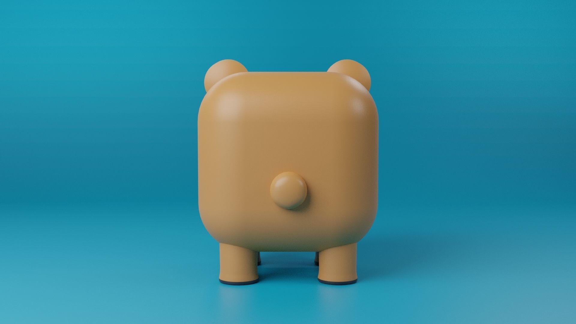 3D Cute cube character Animals pack 3D model_5