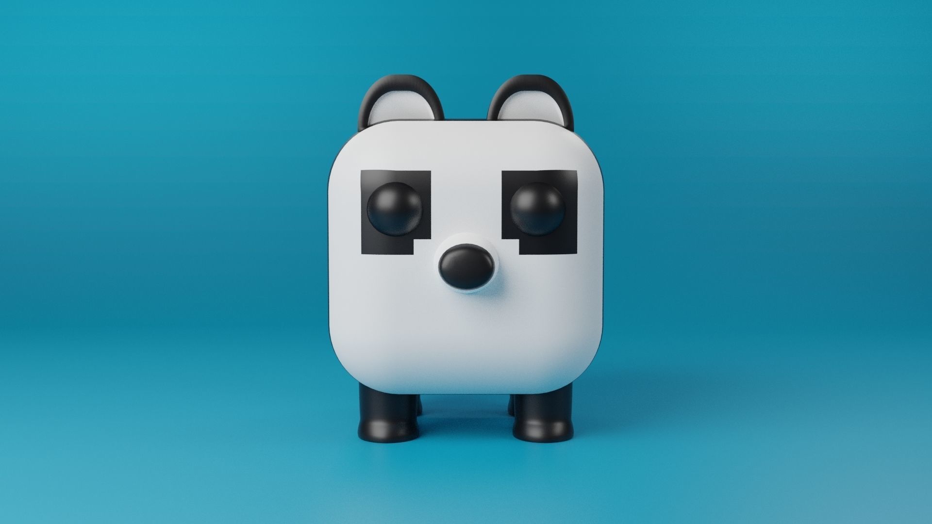 3D Cute cube character Animals pack 3D model_32