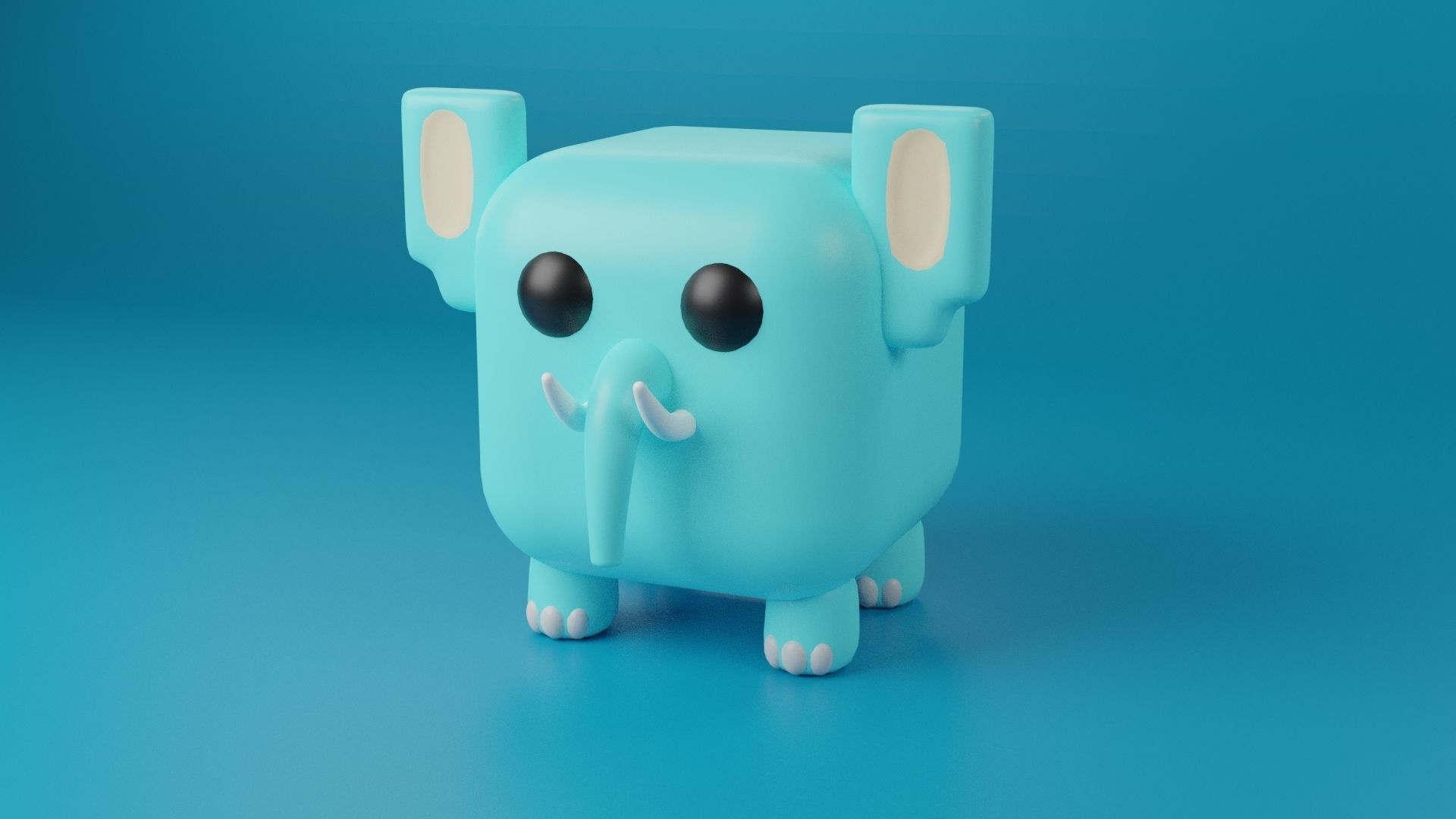 3D Cute cube character Animals pack 3D model_25