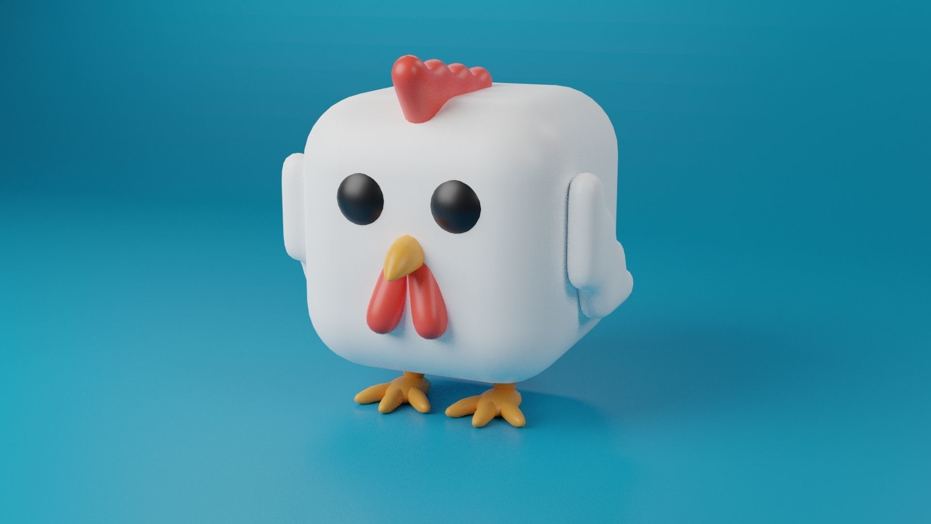 3D Cute cube character Animals pack 3D model_17