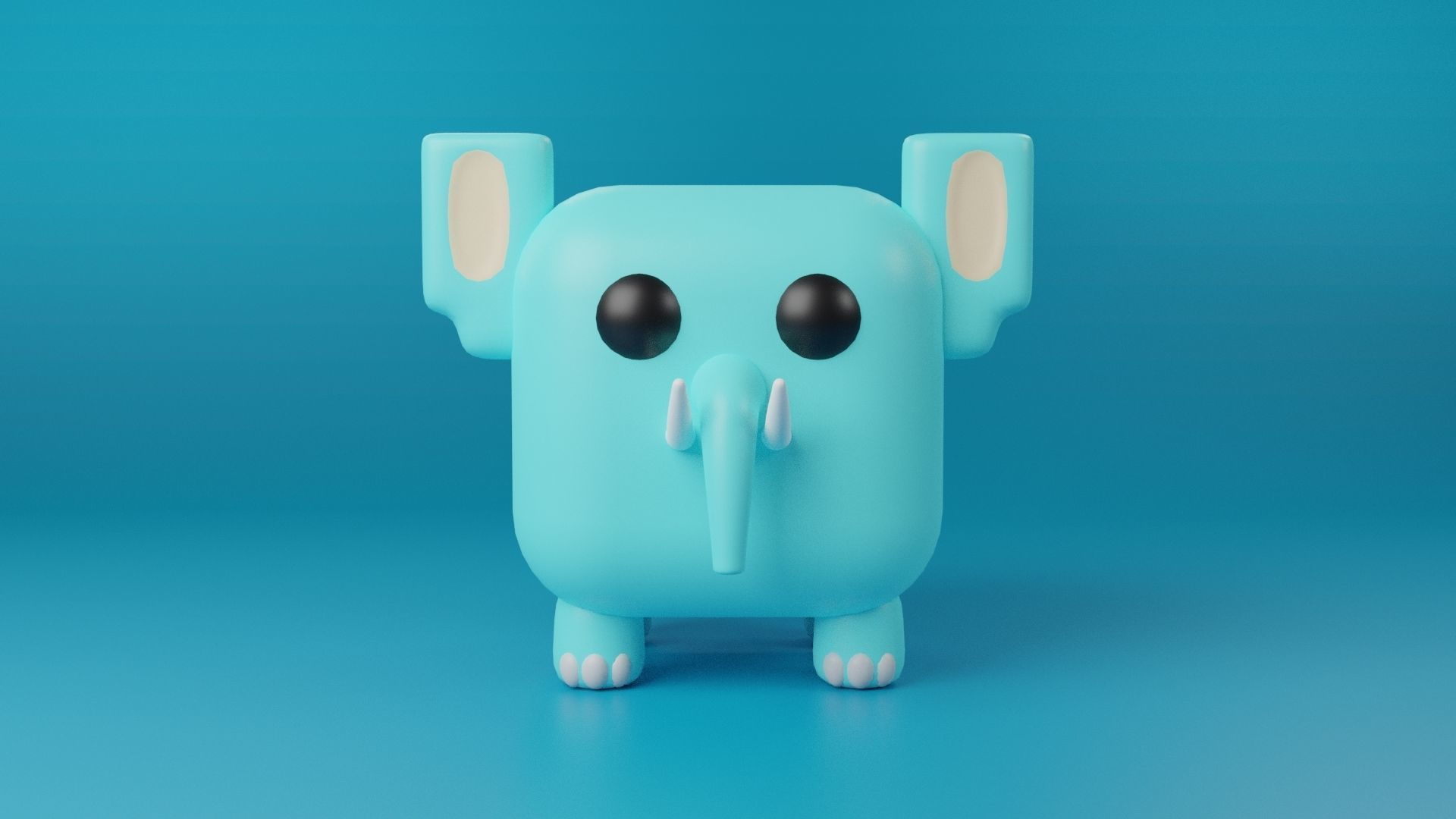 3D Cute cube character Animals pack 3D model_29