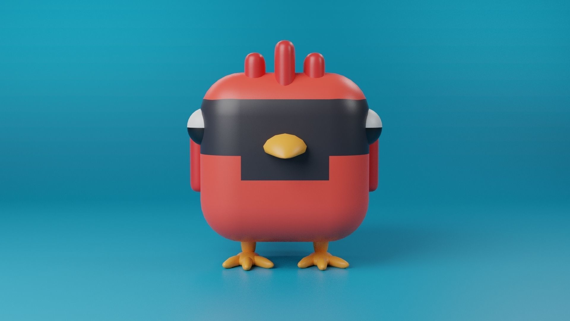 3D Cute cube character Animals pack 3D model_45