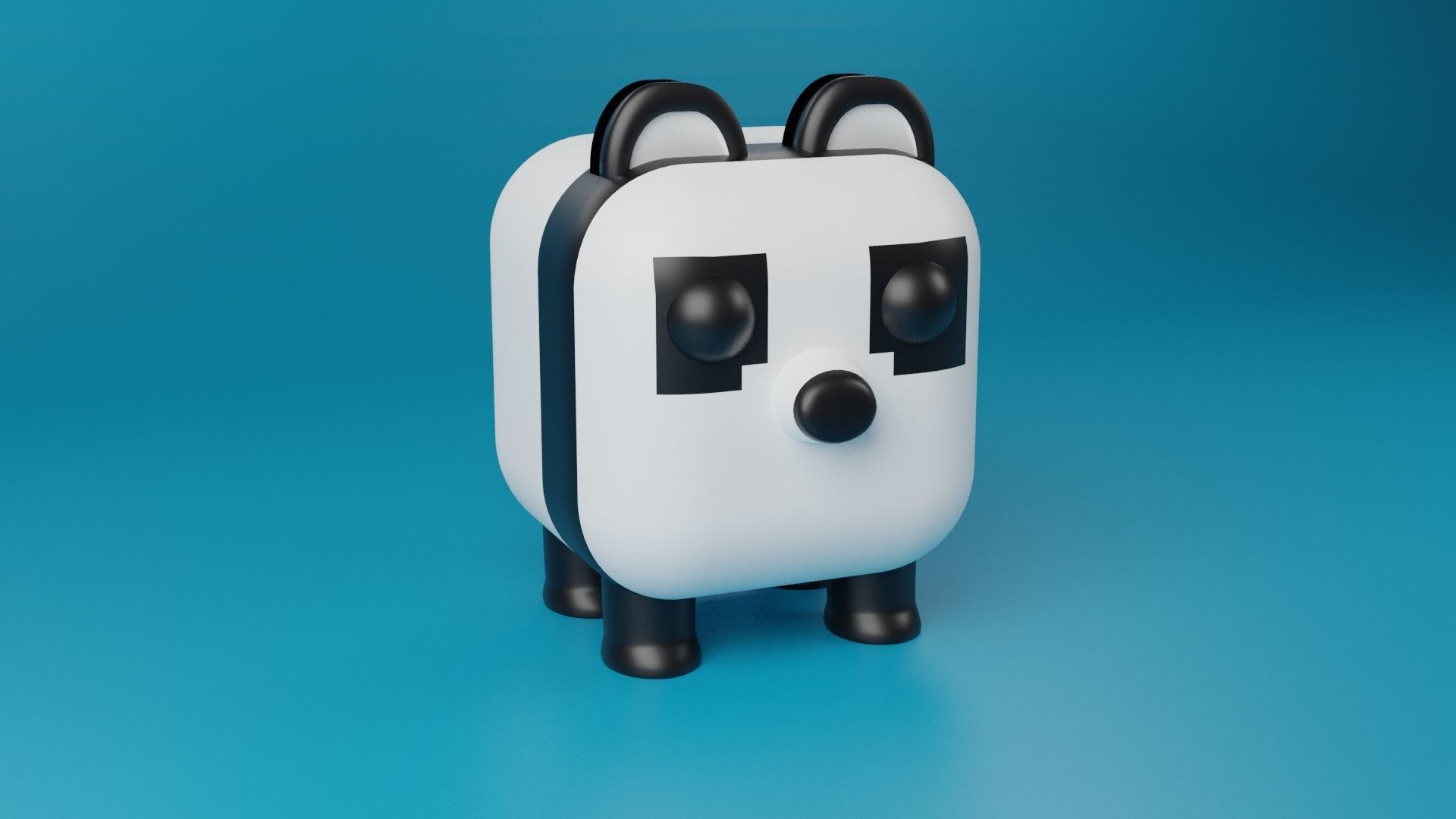 3D Cute cube character Animals pack 3D model_33