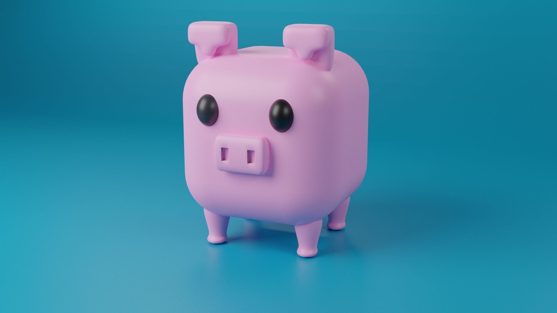 3D Cute cube character Animals pack 3D model_42