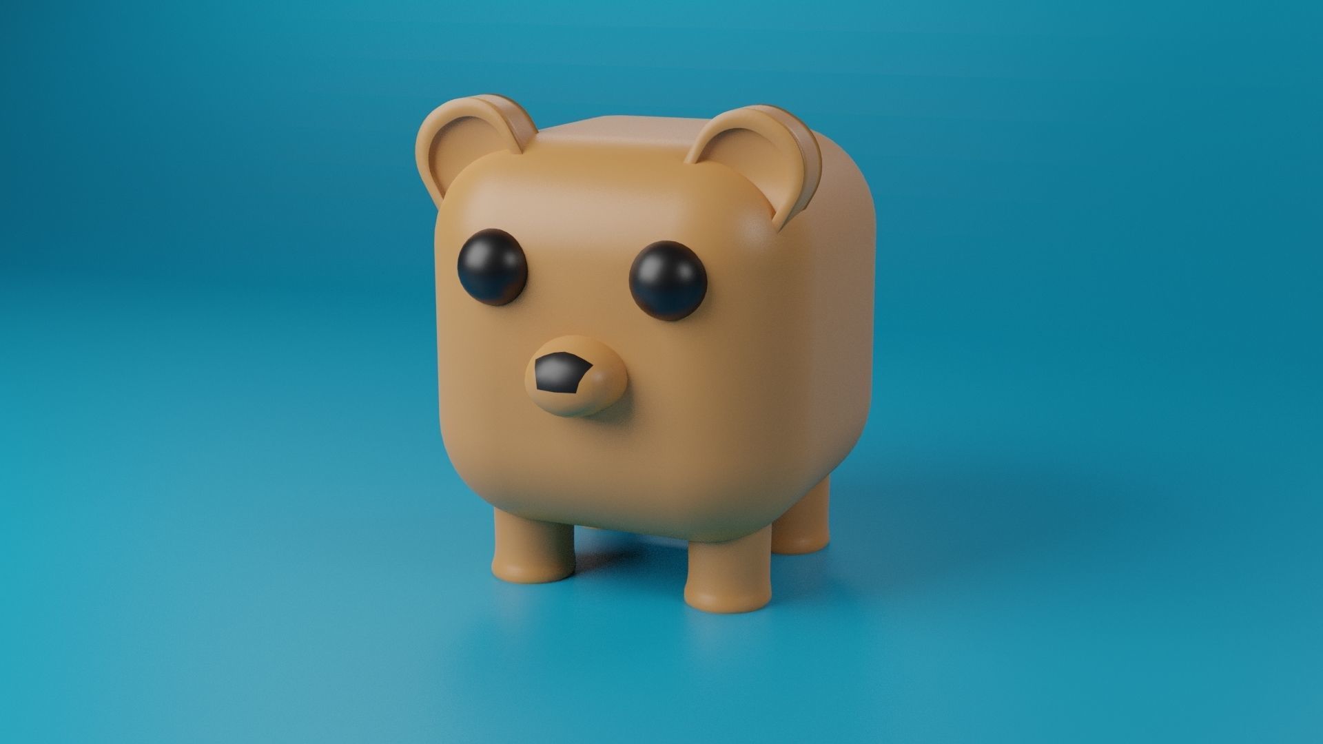 3D Cute cube character Animals pack 3D model_6