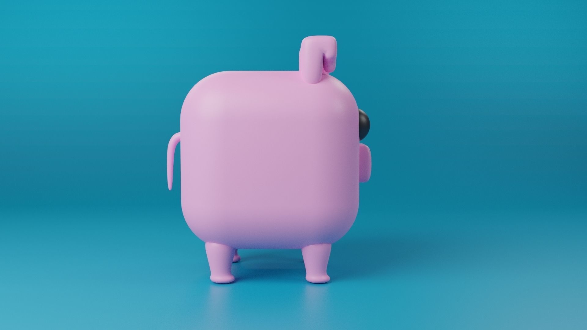 3D Cute cube character Animals pack 3D model_41