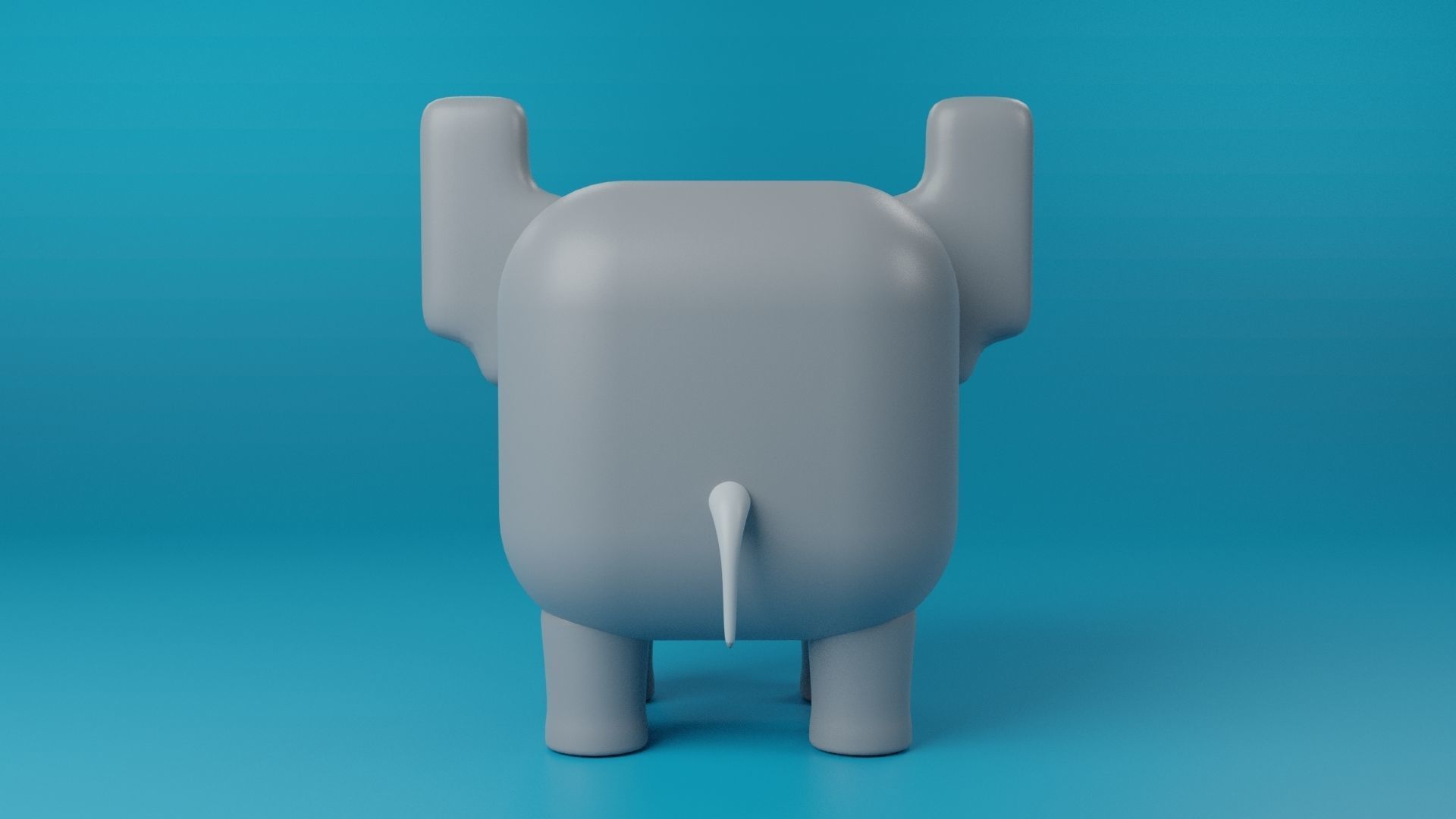 3D Cute cube character Animals pack 3D model_52