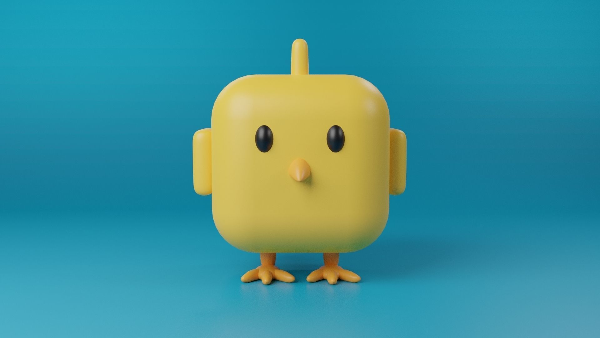 3D Cute cube character Animals pack 3D model_12