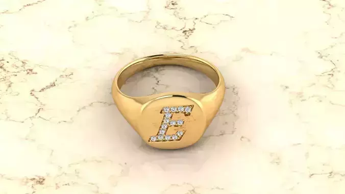 Alphabet Jewelry Ring E