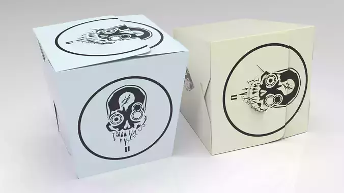 Food box 3D Models for Noodle Rice or other Chinese food