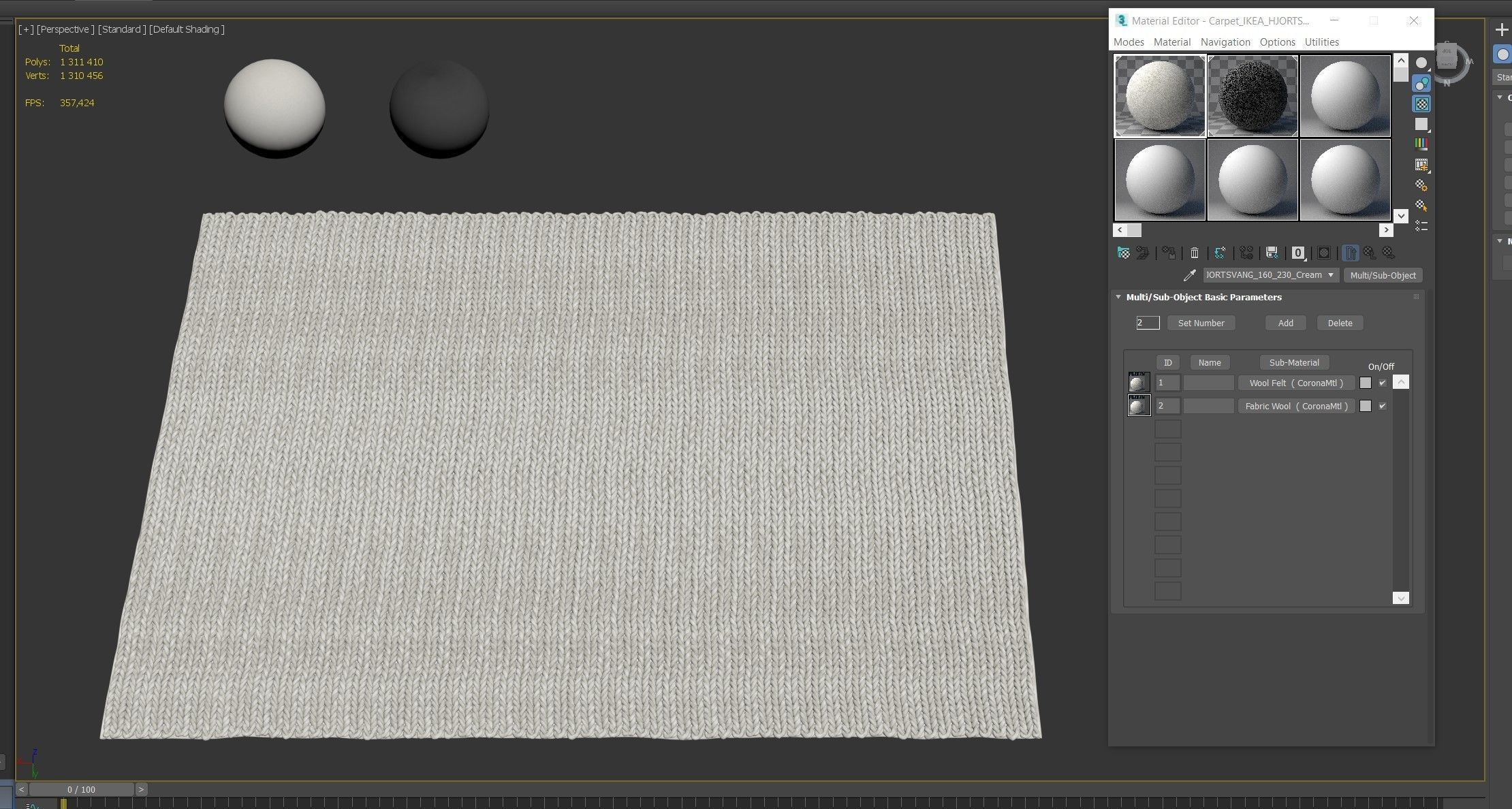 Carpet IKEA HJORTSVANG set 03 3D model_8