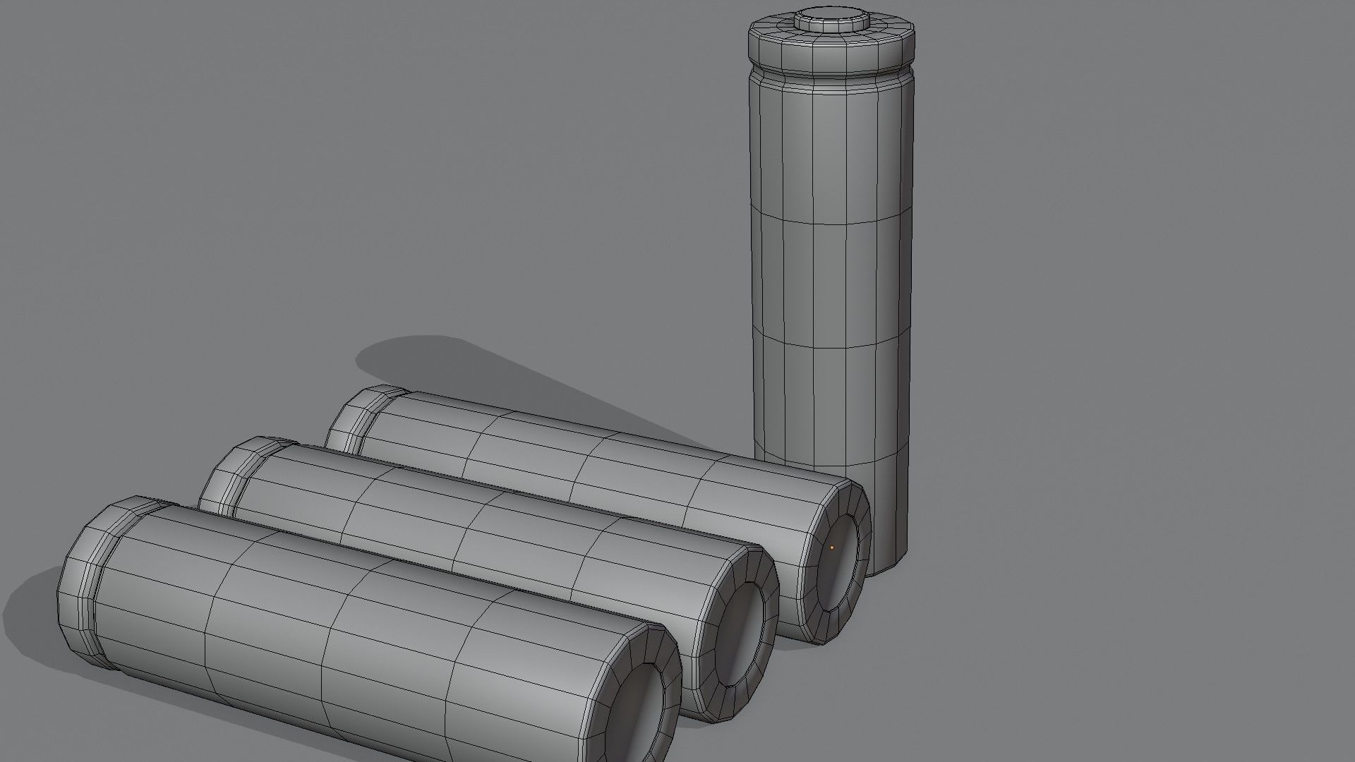 Battery rechargeable 18650 Low-poly 3D model_4