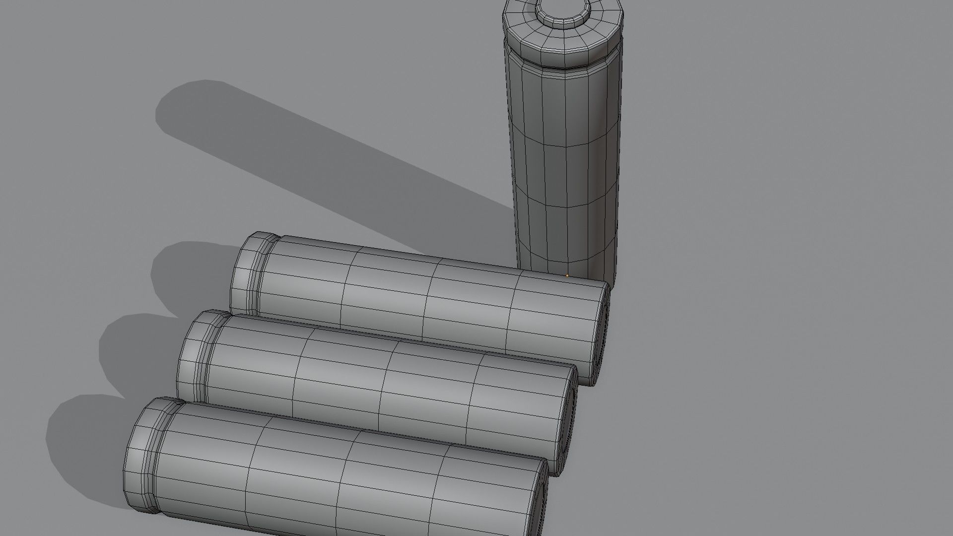 Battery rechargeable 18650 Low-poly 3D model_8