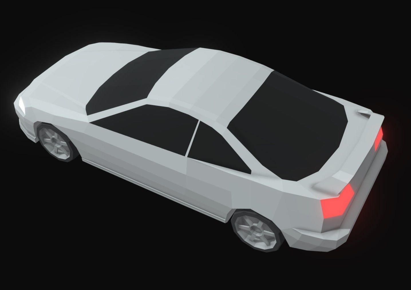 Sports Car Low Poly Low-poly 3D model_6