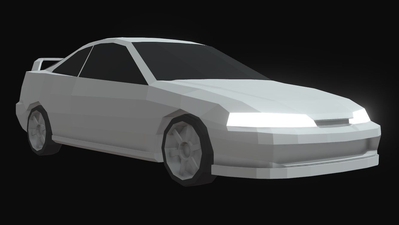 Sports Car Low Poly Low-poly 3D model_1