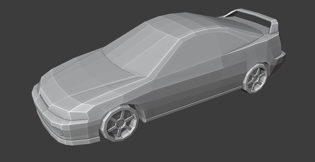 Sports Car Low Poly Low-poly 3D model_7