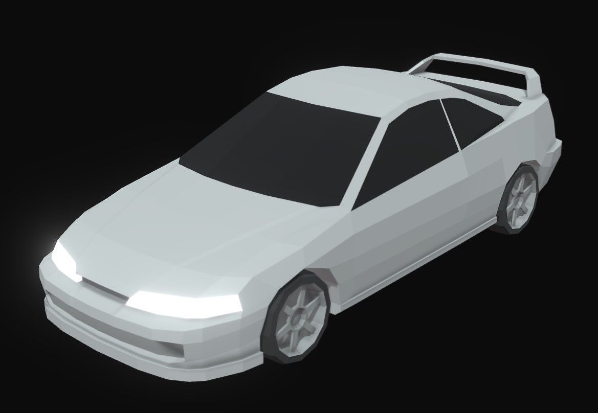 Sports Car Low Poly Low-poly 3D model_2