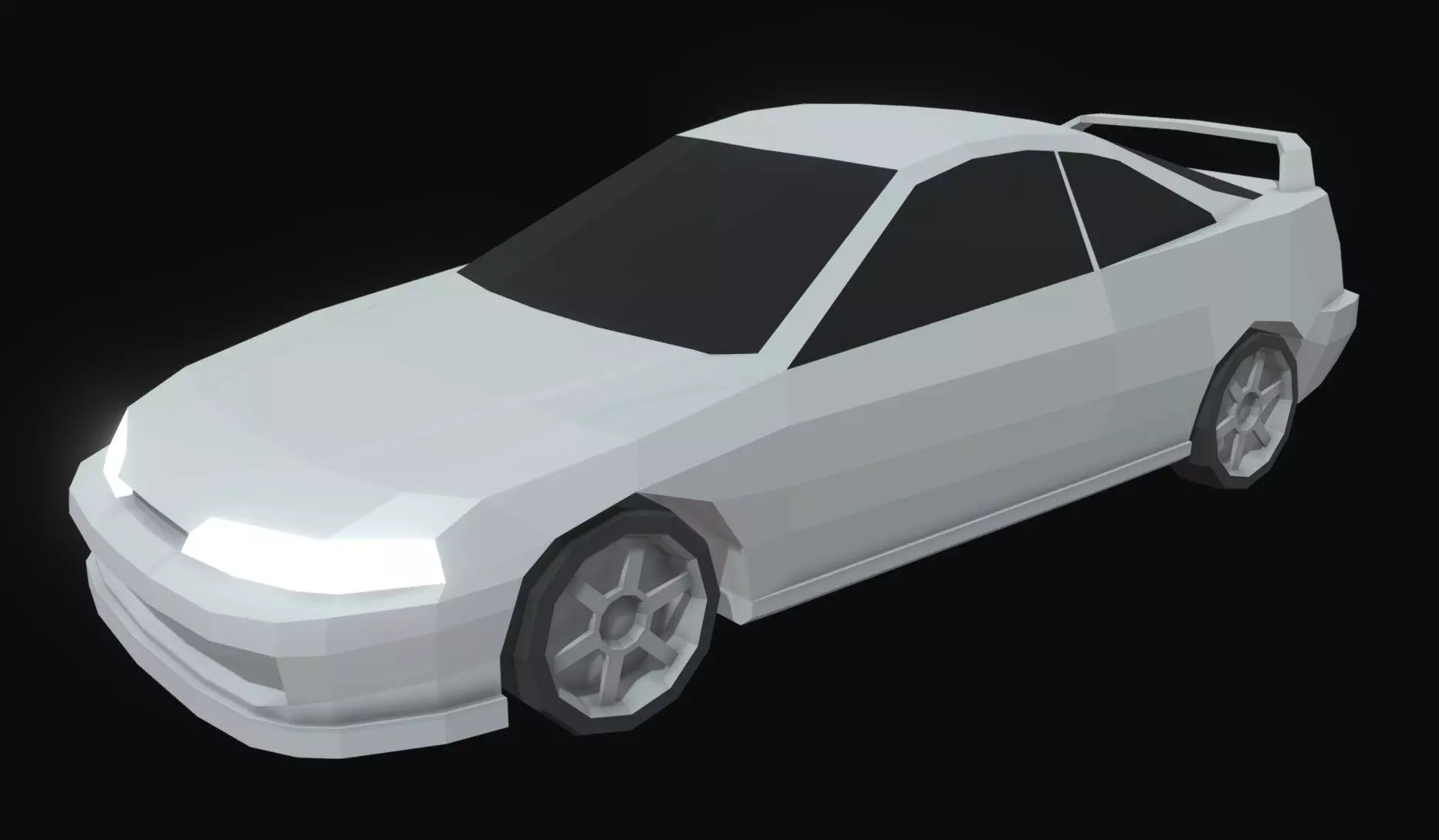 Sports Car Low Poly Low-poly 3D model_0