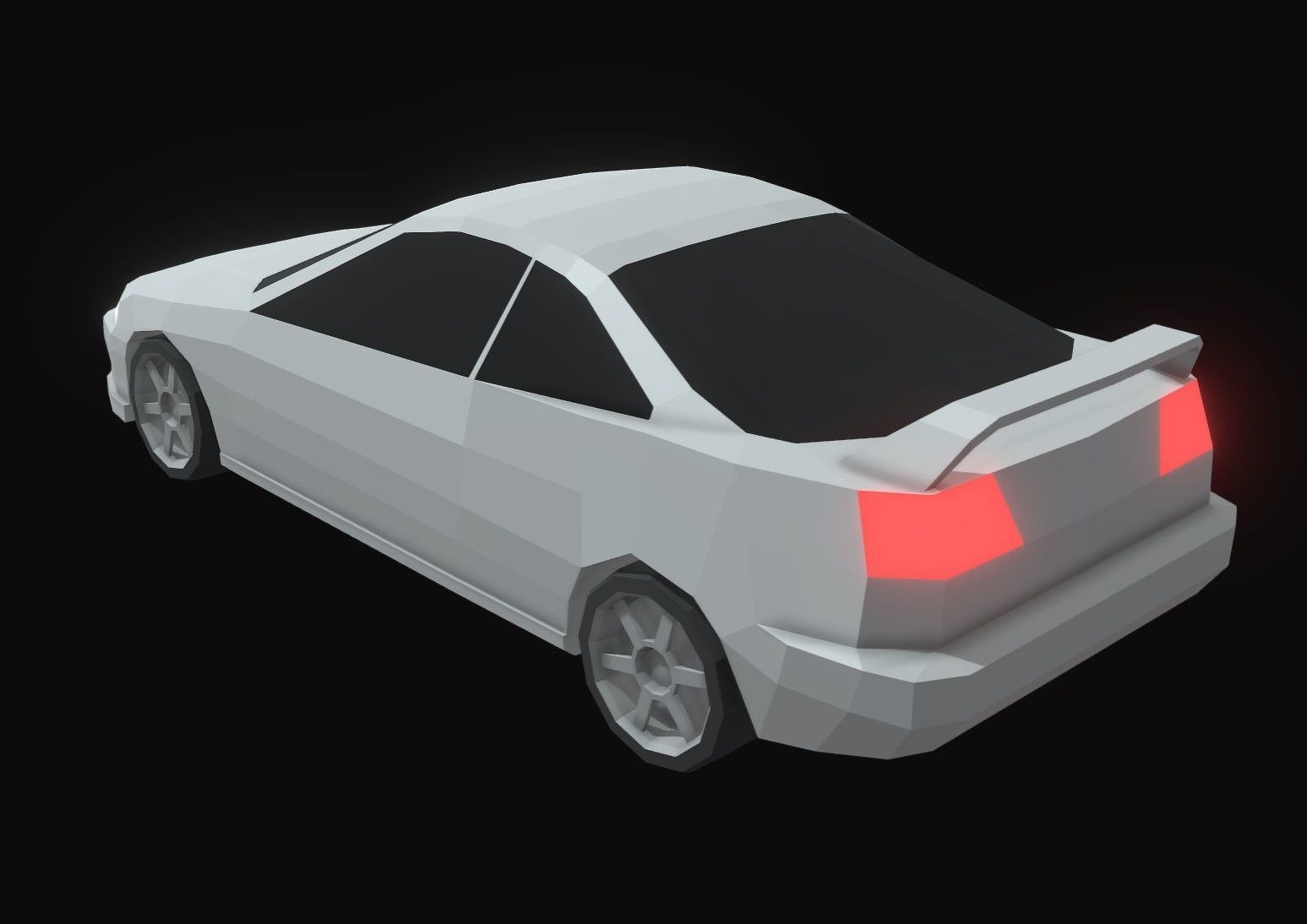 Sports Car Low Poly Low-poly 3D model_4