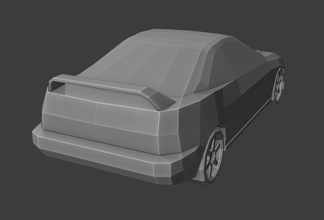 Sports Car Low Poly Low-poly 3D model_11