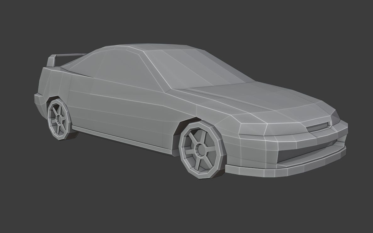 Sports Car Low Poly Low-poly 3D model_10