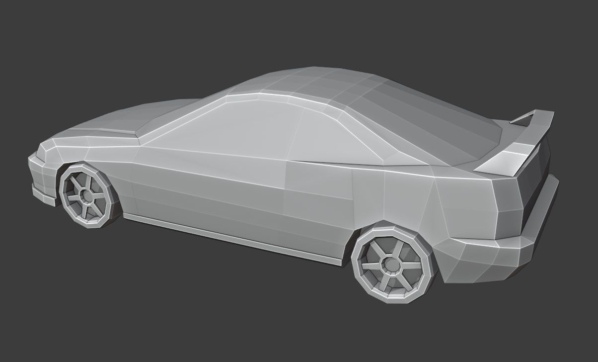 Sports Car Low Poly Low-poly 3D model_8