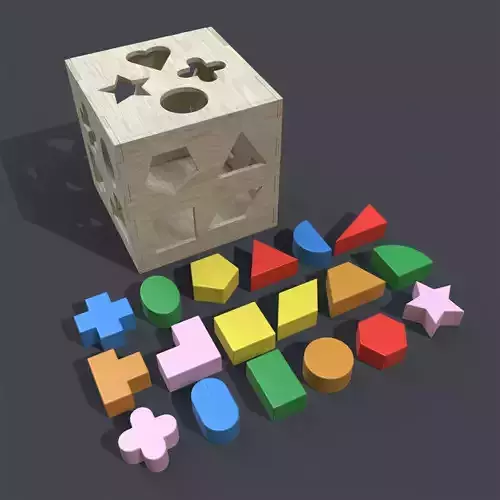 Shape Sorting Game Pbr 3D model