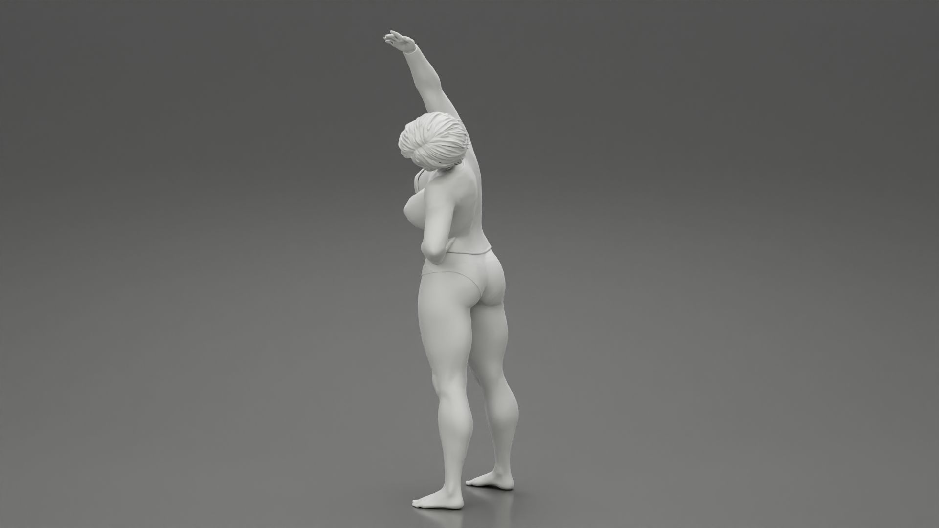 Girl Doing Gymnastics In The Morning 3D print model_10