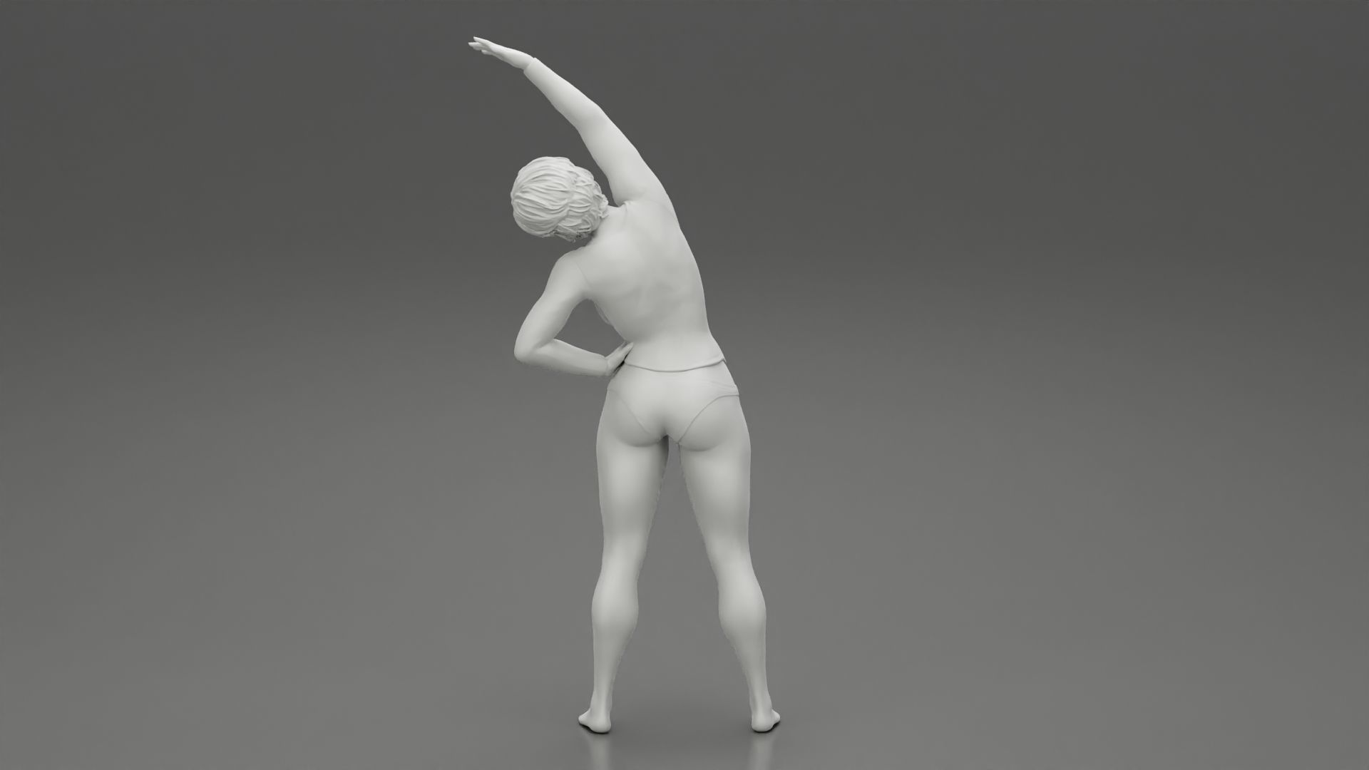 Girl Doing Gymnastics In The Morning 3D print model_9