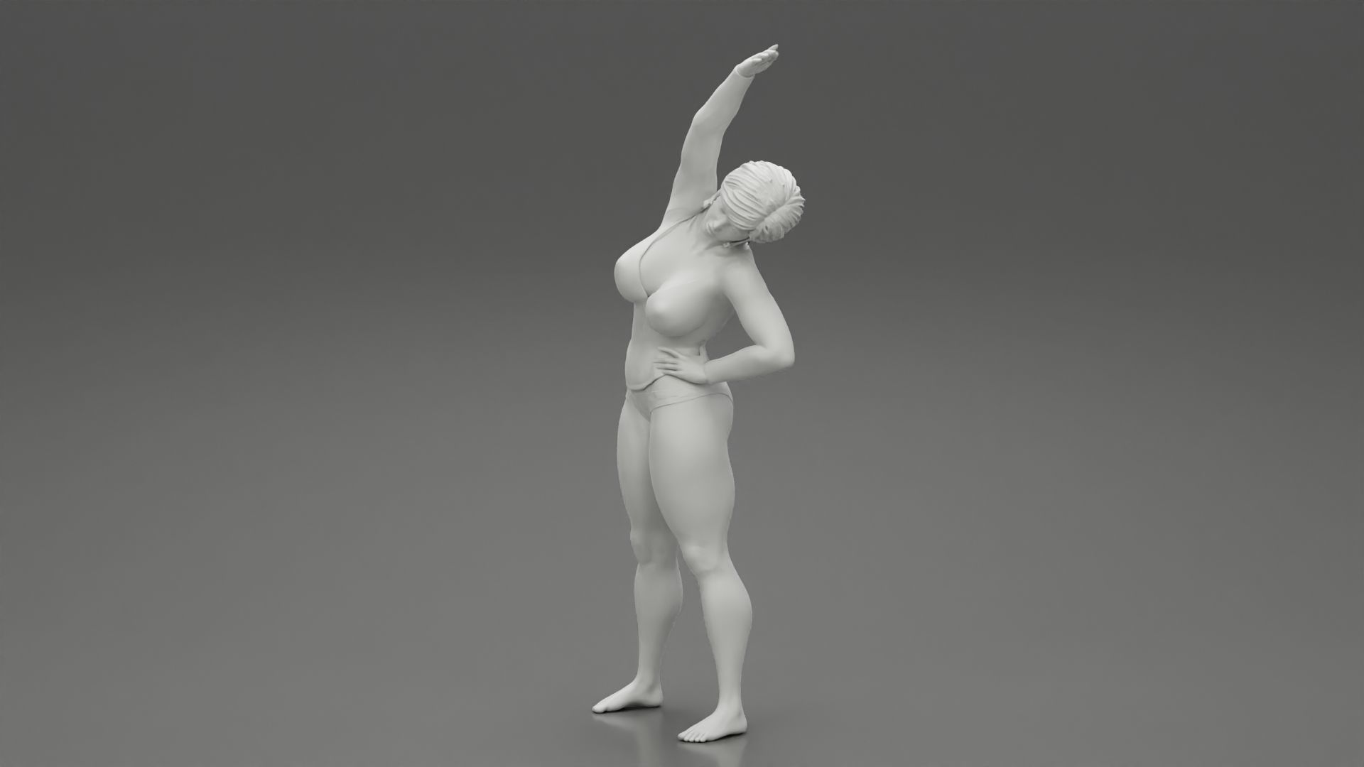 Girl Doing Gymnastics In The Morning 3D print model_11